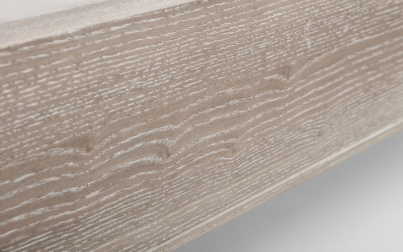 Camberley Limed Oak & Oatmeal Linen Fabric Bed Frame - 4ft6 Double - Image 9