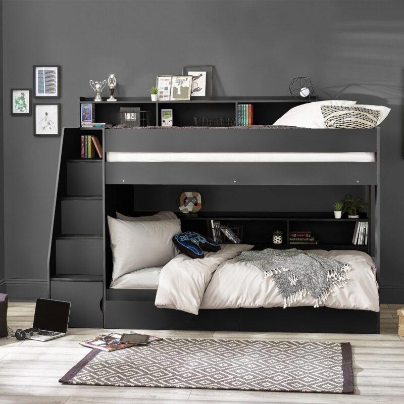 Caravele Solid Wood Staircase Bunk Bed – Safe & Space Efficient - Image 6