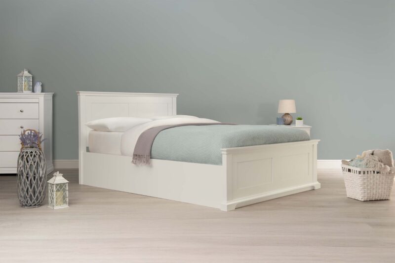 Caravele Bright White Ottoman Storage Bed Frame – 4ft Small Double - Image 3