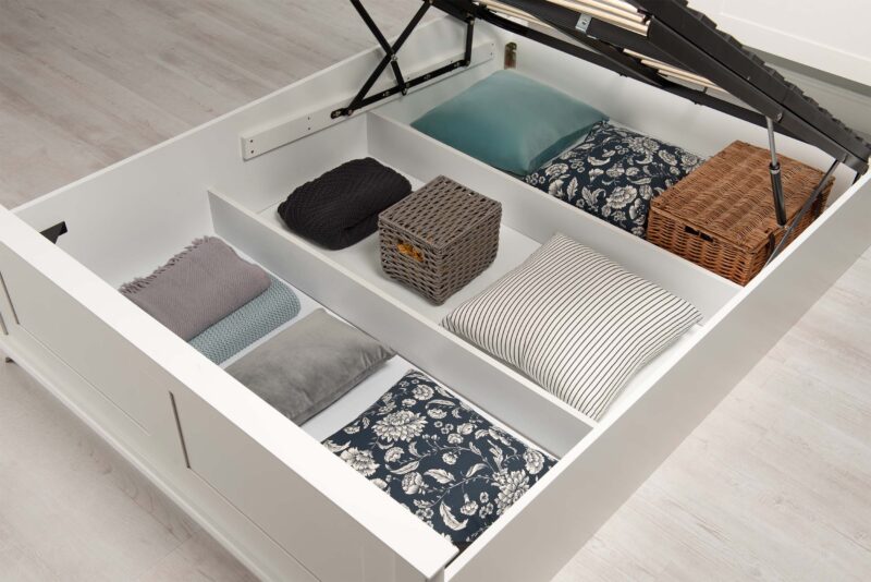 Caravele Bright White Ottoman Storage Bed Frame – 4ft Small Double - Image 7