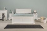 Caravele Bright White Ottoman Storage Bed Frame – 4ft Small Double