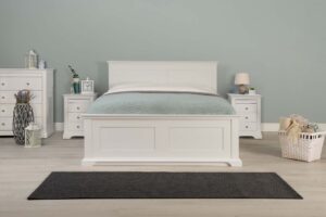 Caravele Bright White Ottoman Storage Bed Frame – 4ft Small Double
