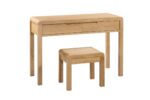 Caravele Natural Oak Dressing Table & Stool Set – 2 Drawer