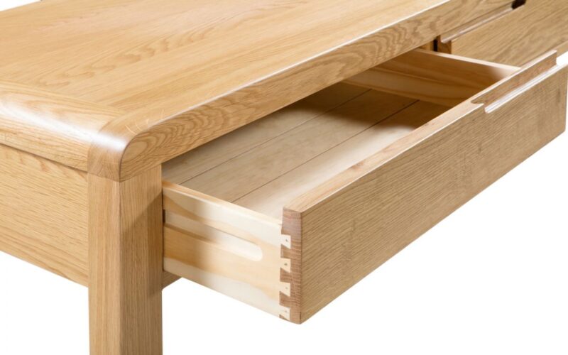Caravele Natural Oak Dressing Table & Stool Set – 2 Drawer - Image 5