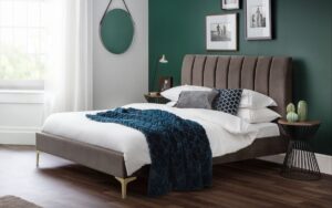 December Velvet Fabric Bed Frame - 4ft6 Double