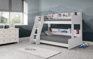 Caravele Triple Bunk Bed – Solid Wood, Space-Saving Design