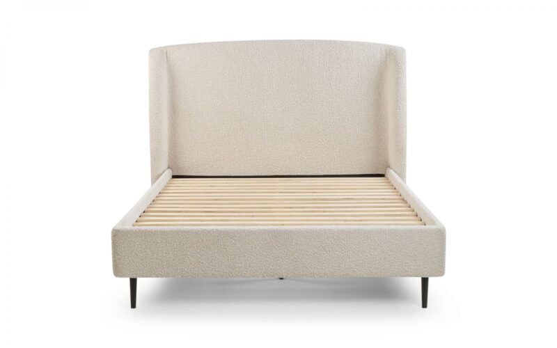 Edenhall Ivory Boucle Fabric Bed Frame - 4ft6 Double - Image 4