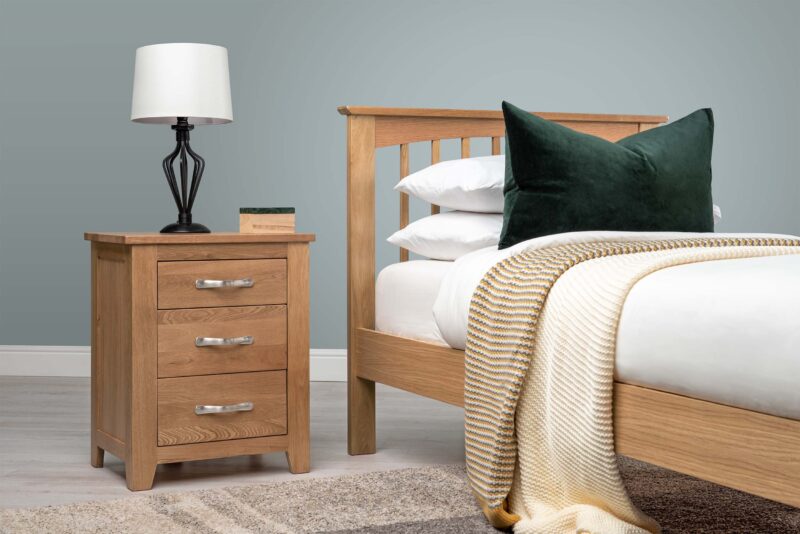 Caravele Solid Natural Oak Bed Frame – 3ft Single - Image 4