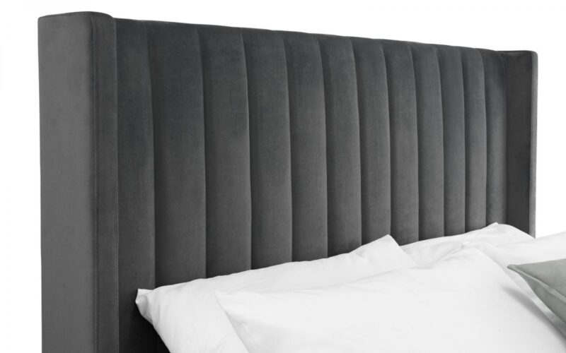 Caravele Velvet Fabric Ottoman Storage Bed Frame – 4ft6 Double - Image 7