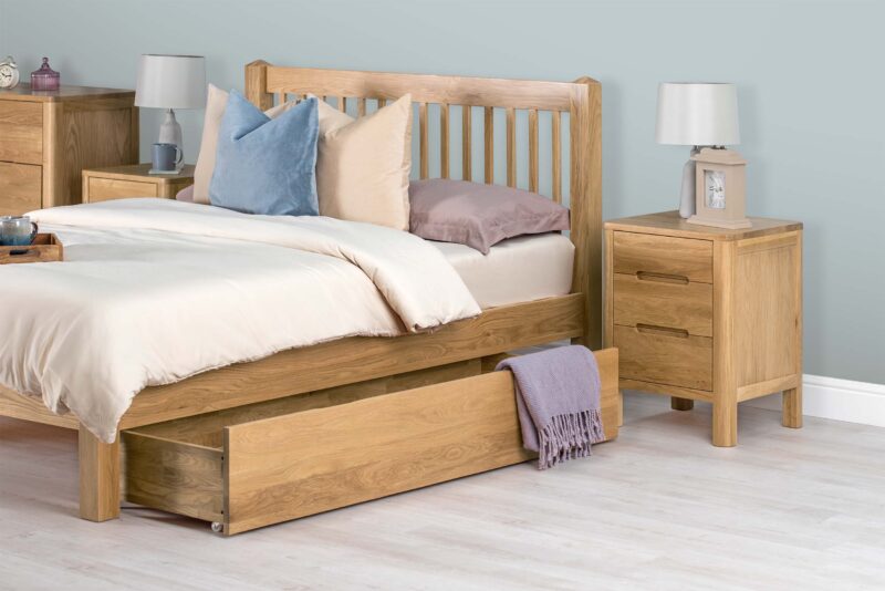 Caravele Large Natural Oak Under Bed Storage Drawer