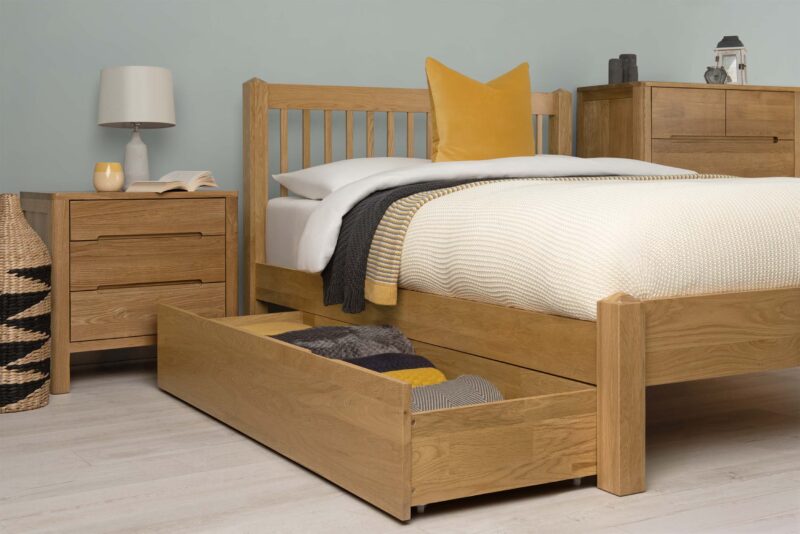 Caravele Large Natural Oak Under Bed Storage Drawer - Image 15