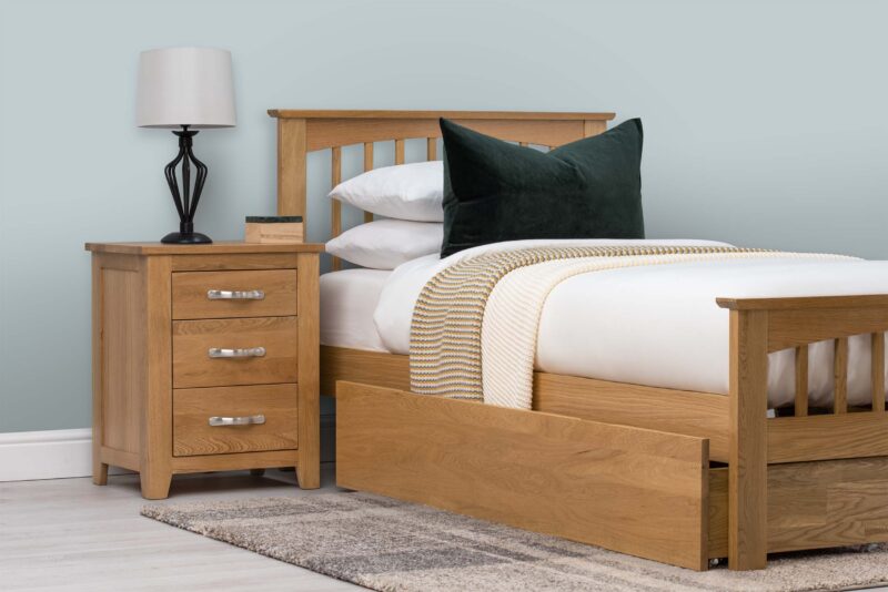 Caravele Large Natural Oak Under Bed Storage Drawer - Image 2