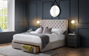 Caravele Fabric Storage Bed Frame – 4ft6 Double